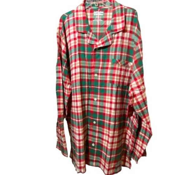 NWT Men’s Flannel Christmas Plaid 2 Pc Pajama Set Jammies For Your Families 3XLT - Picture 2 of 14